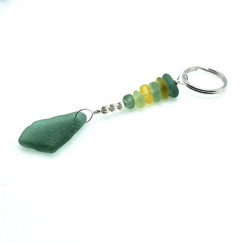 Sea Glass Keyring Canada Beach Keychain One of a Kind Gifts