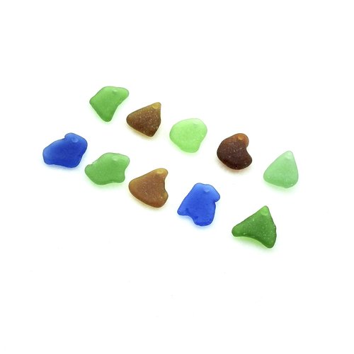 top drilled beach glass charms