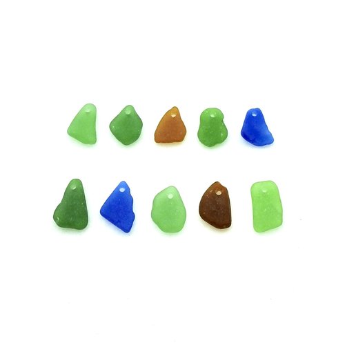colourful sea glass charms