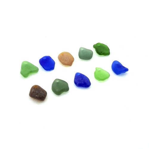 drilled beach glass beads