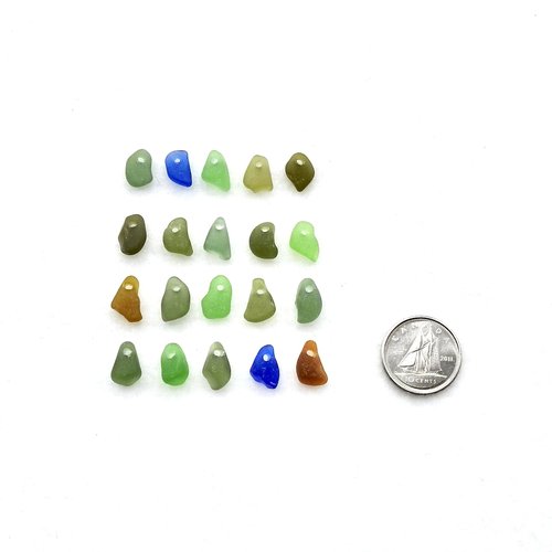 real sea glass beads