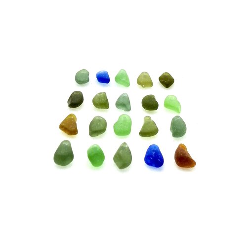 drilled beach glass charms