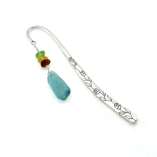 sea glass metal bookmark