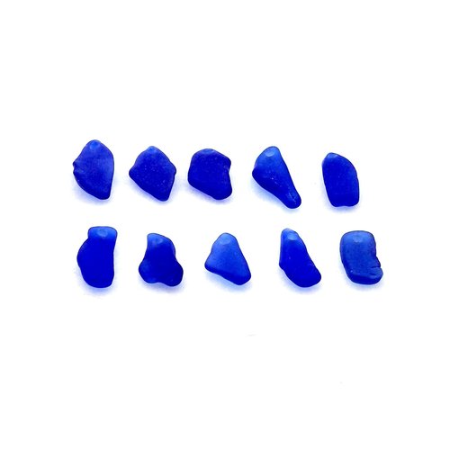 beach glass beads with top drilled holes