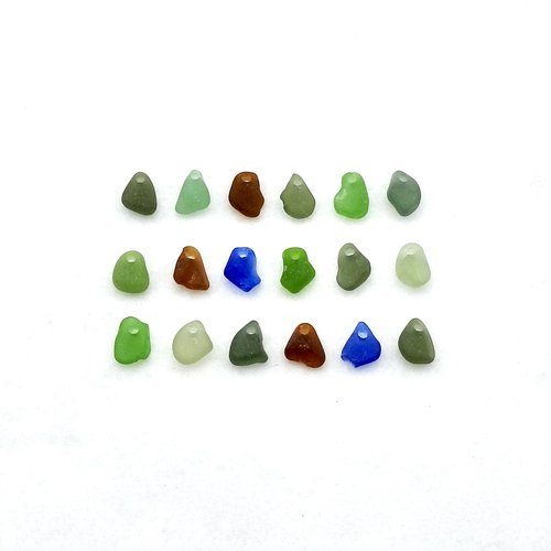 tiny sea glass charms