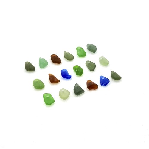 top drilled beach glass beads