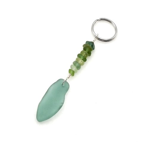 beach glass keychain