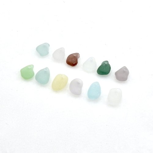Sea Glass Charms for Jewelry Making Tiny Drilled Beads Canada