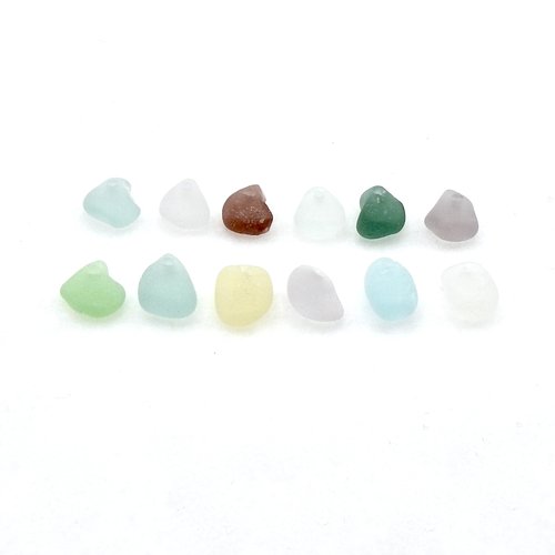 Sea Glass Charms for Jewelry Making Tiny Drilled Beads Canada