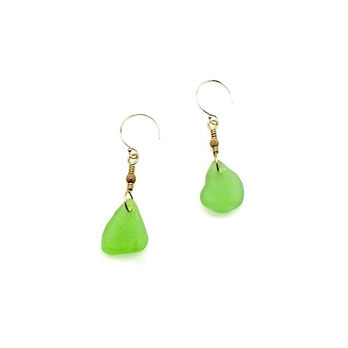 gold and green dangles