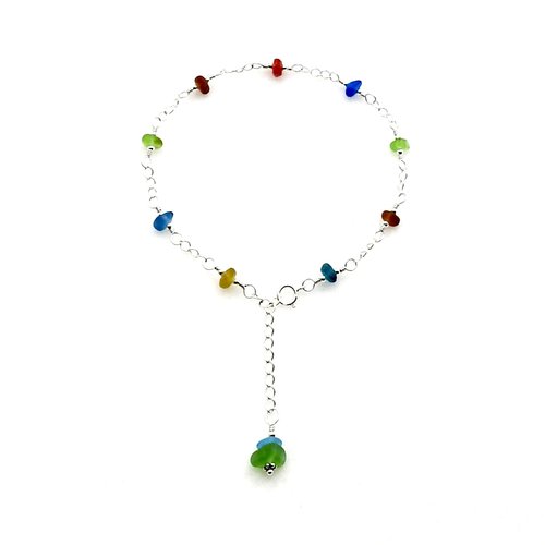 sea glass ankle bracelet 