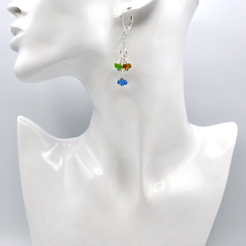 sterling silver pierced lever back ear wires