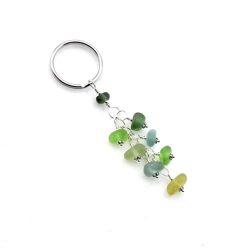 sea glass keychain 