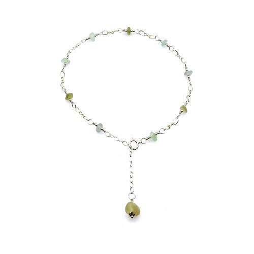 beach glass anklet for women