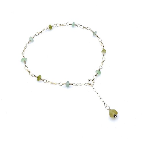 beaded gold ankle bracelet
