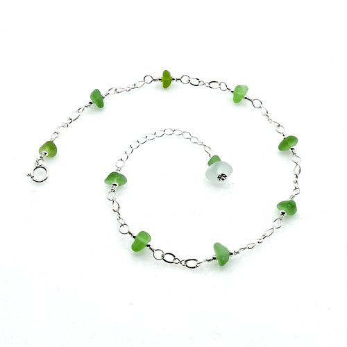 green anklet for women