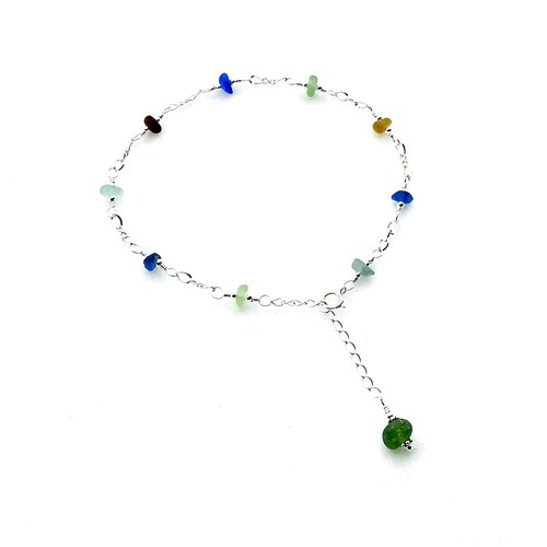 sea glass anklet for women