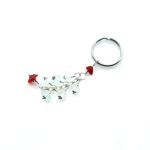 ladies beach glass key chain
