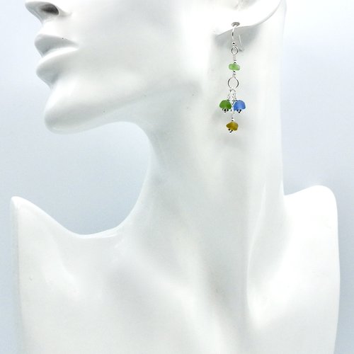 2.25 inches in length from the top of the pierced ear wires