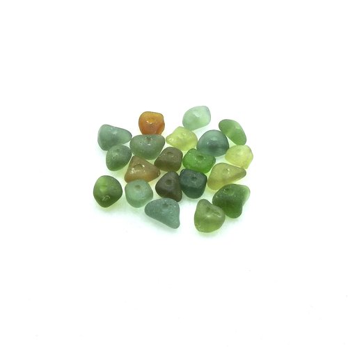 tiny sea glass beads