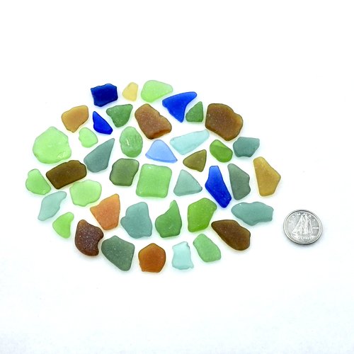 mixed colours green cobalt blue teal brown