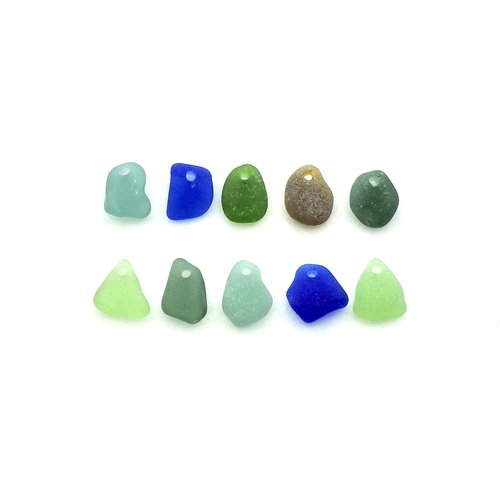 real sea glass beads 