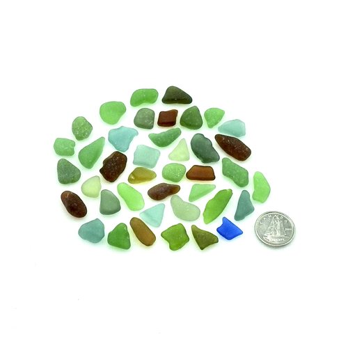 beach glass pieces