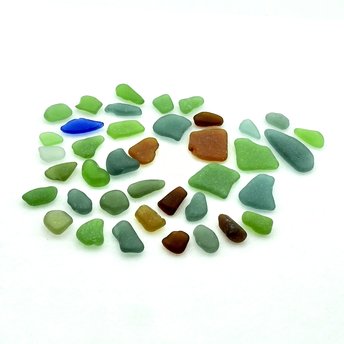genuine sea glass pieces