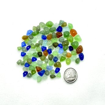 real sea glass beads
