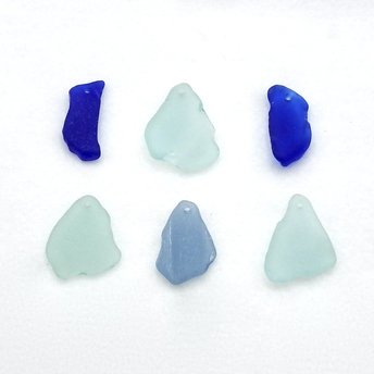 sea glass top drilled beads