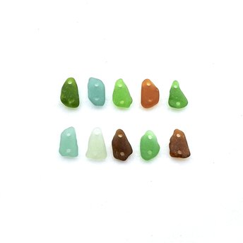 drilled sea glass beads
