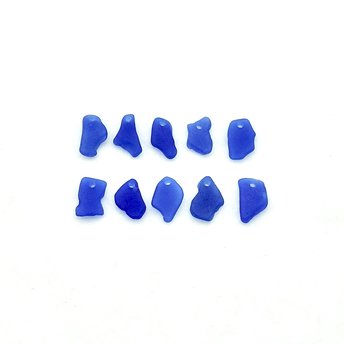 cobalt blue sea glass beads