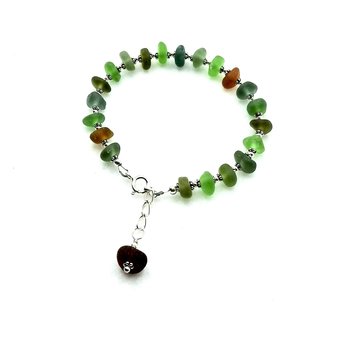 genuine sea glass bracelet