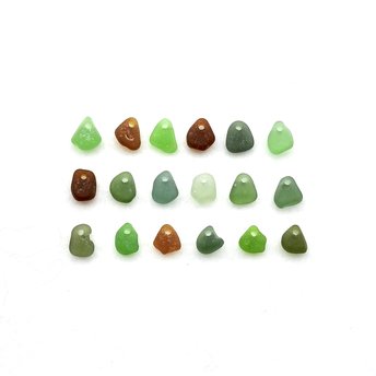 drilled sea glass accent beads