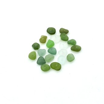 real sea glass beads about 9.5mm