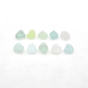light pastel sea glass beads