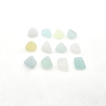 pastel sea glass beads