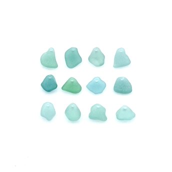 light blue sea glass charms
